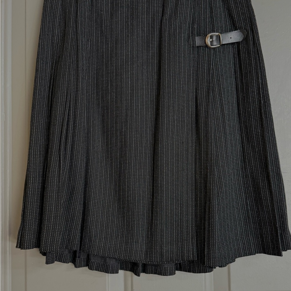 The Limited Black A-Line Skirt with Buckle